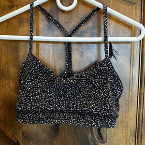 LULULEMON SPORTS BRA SIZE 6 BLACK & WHITE